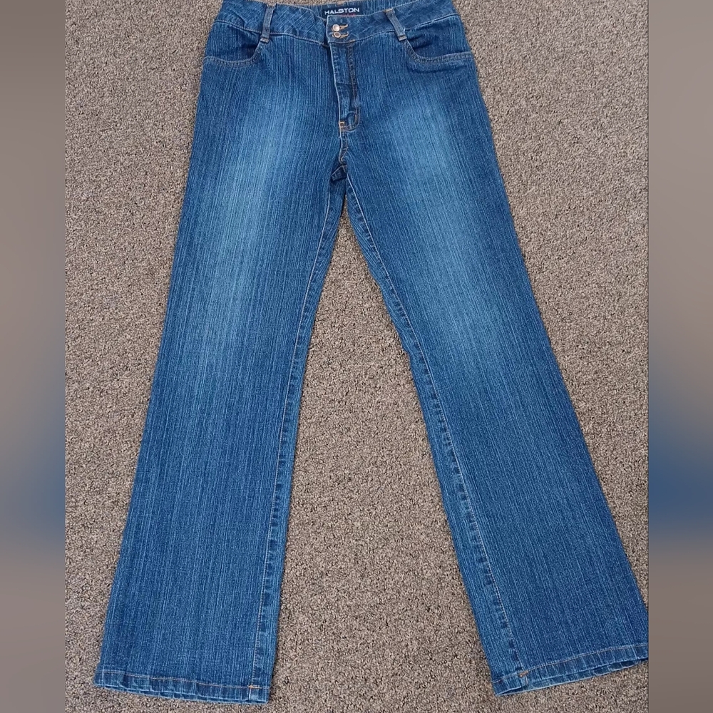 Halston Classic Old Money Blue Boot Cut Jeans